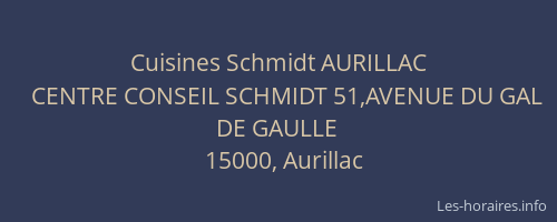 Cuisines Schmidt AURILLAC