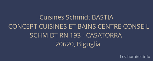 Cuisines Schmidt BASTIA