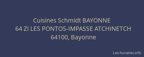 Cuisines Schmidt BAYONNE