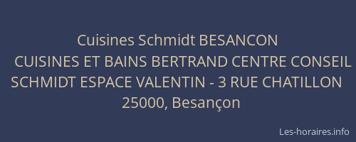 Cuisines Schmidt BESANCON