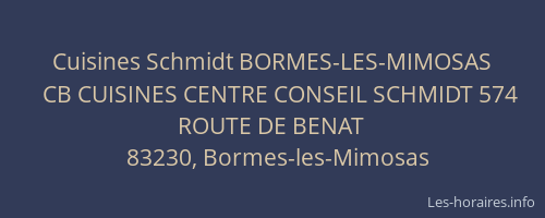 Cuisines Schmidt BORMES-LES-MIMOSAS