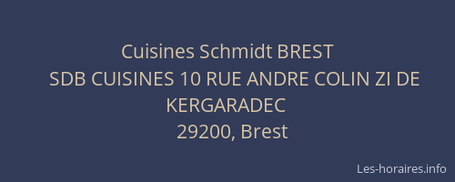 Cuisines Schmidt BREST