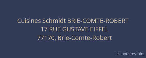 Cuisines Schmidt BRIE-COMTE-ROBERT