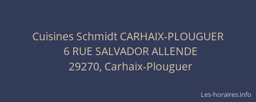 Cuisines Schmidt CARHAIX-PLOUGUER