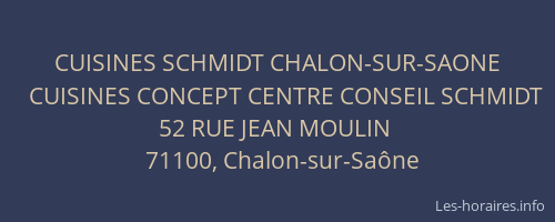 CUISINES SCHMIDT CHALON-SUR-SAONE