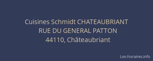 Cuisines Schmidt CHATEAUBRIANT