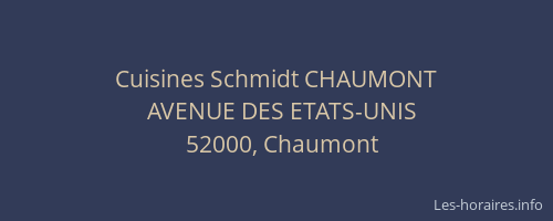 Cuisines Schmidt CHAUMONT