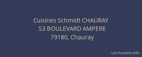 Cuisines Schmidt CHAURAY