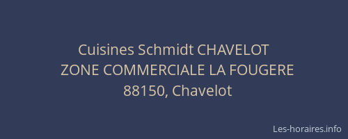 Cuisines Schmidt CHAVELOT