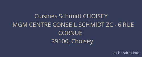 Cuisines Schmidt CHOISEY