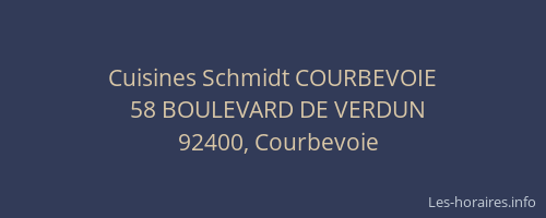Cuisines Schmidt COURBEVOIE