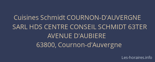 Cuisines Schmidt COURNON-D'AUVERGNE