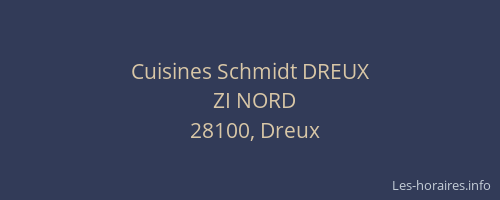 Cuisines Schmidt DREUX