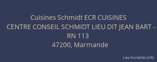 Cuisines Schmidt ECR CUISINES