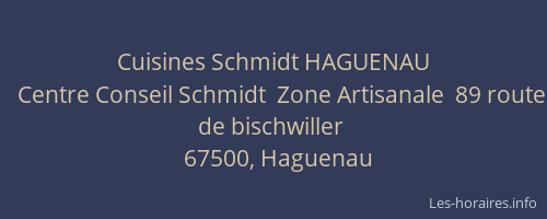 Cuisines Schmidt HAGUENAU
