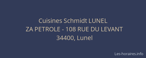 Cuisines Schmidt LUNEL