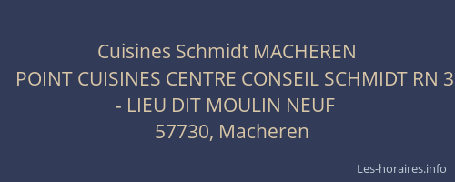 Cuisines Schmidt MACHEREN