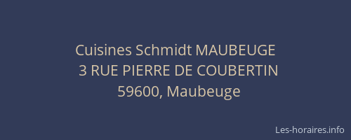 Cuisines Schmidt MAUBEUGE