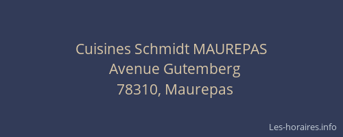 Cuisines Schmidt MAUREPAS