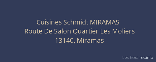 Cuisines Schmidt MIRAMAS