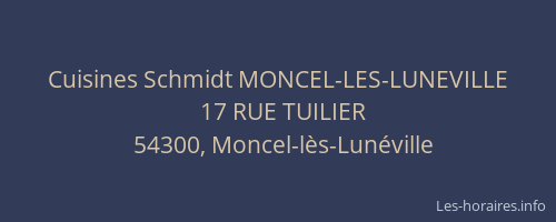 Cuisines Schmidt MONCEL-LES-LUNEVILLE