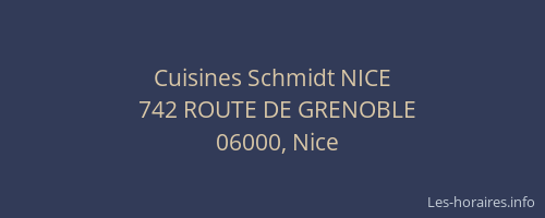 Cuisines Schmidt NICE