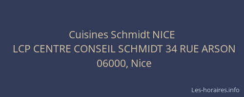 Cuisines Schmidt NICE