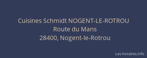 Cuisines Schmidt NOGENT-LE-ROTROU