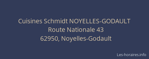 Cuisines Schmidt NOYELLES-GODAULT