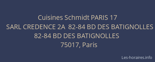Cuisines Schmidt PARIS 17