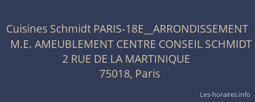 Cuisines Schmidt PARIS-18E__ARRONDISSEMENT