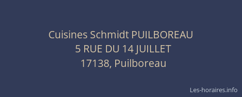 Cuisines Schmidt PUILBOREAU