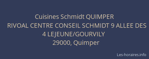 Cuisines Schmidt QUIMPER