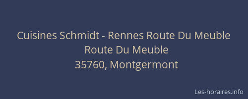 Cuisines Schmidt - Rennes Route Du Meuble