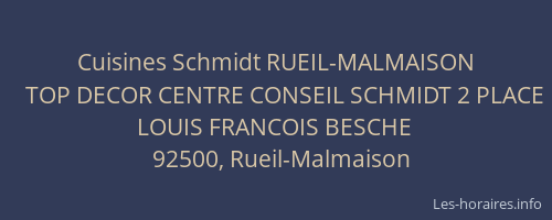 Cuisines Schmidt RUEIL-MALMAISON