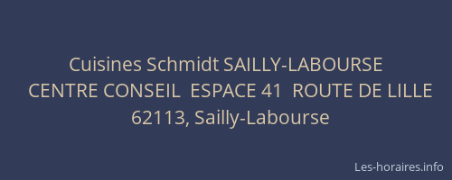 Cuisines Schmidt SAILLY-LABOURSE