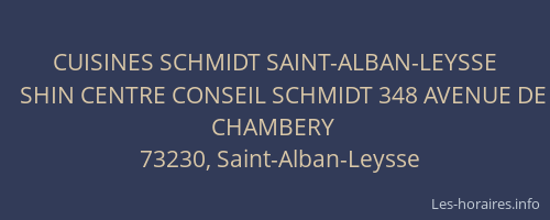 CUISINES SCHMIDT SAINT-ALBAN-LEYSSE