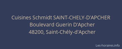 Cuisines Schmidt SAINT-CHELY-D'APCHER
