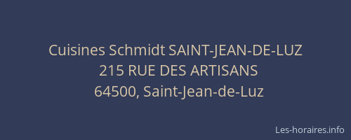 Cuisines Schmidt SAINT-JEAN-DE-LUZ