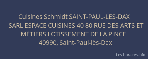 Cuisines Schmidt SAINT-PAUL-LES-DAX