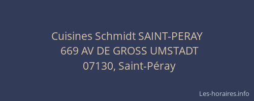 Cuisines Schmidt SAINT-PERAY
