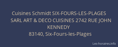 Cuisines Schmidt SIX-FOURS-LES-PLAGES