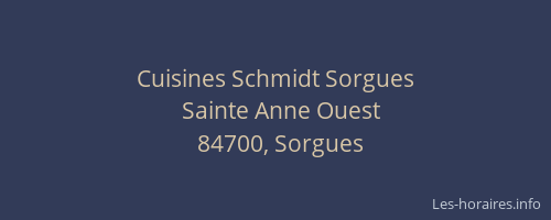 Cuisines Schmidt Sorgues