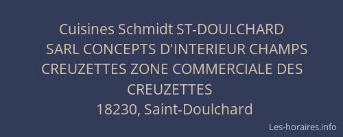 Cuisines Schmidt ST-DOULCHARD