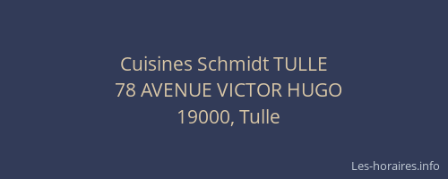 Cuisines Schmidt TULLE
