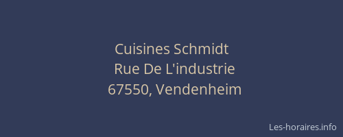 Cuisines Schmidt