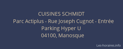 CUISINES SCHMIDT