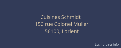 Cuisines Schmidt