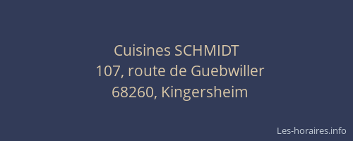 Cuisines SCHMIDT
