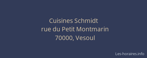 Cuisines Schmidt